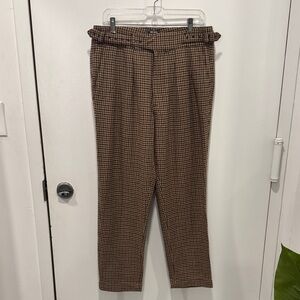 Todd Snyder Brown Houndstooth Dress Pants
